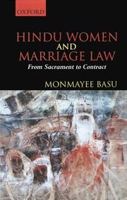 Hindu Women and Marriage Law by Monmayee Basu