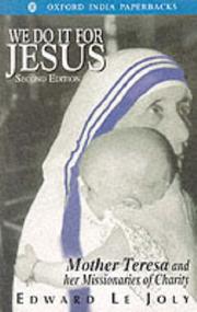 Cover of: We do it for Jesus: Mother Teresa and her Missionaries of Charity