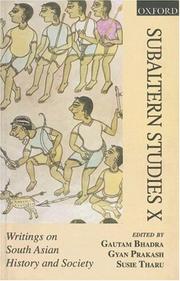 Cover of: Subaltern Studies: Writings on South Asian History and Society Volume X (Subaltern Studies)