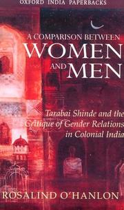 Cover of: A Comparison Between Women and Men  by Tarabai Shinde, Rosalind O'Hanlon