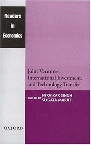Cover of: Joint ventures, international investment and technology transfer