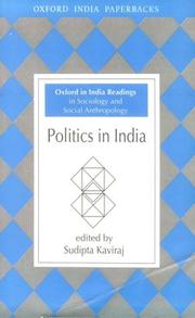 Cover of: Politics in India (Oxford in India Readings in Sociology and Social Anthropology)
