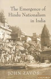 Cover of: The emergence of Hindu nationalism in India by John Zavos