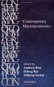Cover of: Contemporary macroeconomics