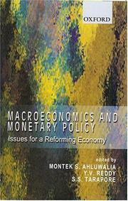 Cover of: Macroeconomics and monetary policy: issues for a reforming economy