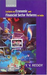Cover of: Lectures on economic and financial sector reforms in India