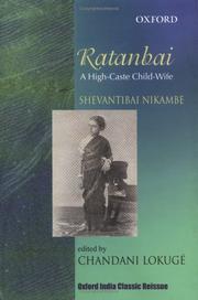 Cover of: Ratanbai: a high-caste child-wife