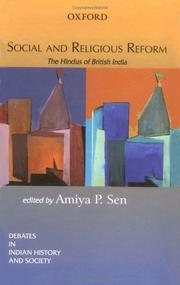 Cover of: Social and religious reform by edited by Amiya P. Sen.