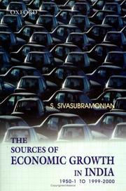 Cover of: The sources of economic growth in India 1950-1 to 1999-2000