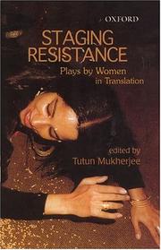 Cover of: Staging resistance: plays by women in translation