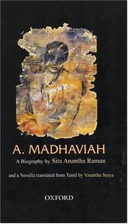 Cover of: A. Madhaviah, a biography by Sita Anantha Raman