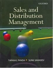 Cover of: Sales and Distribution Management