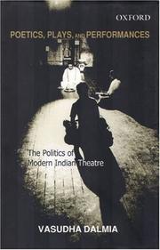 Cover of: Poetics, Plays, and Performances by Vasudha Dalmia