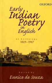 Cover of: Early Indian Poetry in English: An Anthology by Eunice De Souza