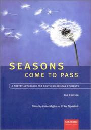 Cover of: Seasons come to pass: a poetry anthology for southern African students