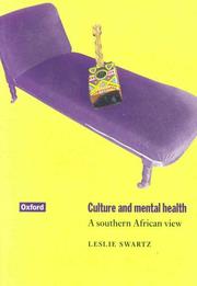 Culture and mental health by Leslie Swartz
