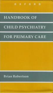 Cover of: Handbook of child psychiatry for primary care
