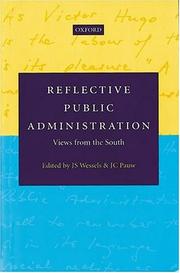 Reflective public administration by J. S. Wessels