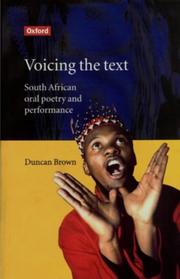 Cover of: Voicing the text by Brown, Duncan