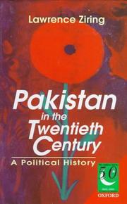 Cover of: Pakistan in the Twentieth Century by Lawrence Ziring