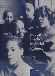 Cover of: Educational Psychology in Social Context