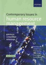 Cover of: Contemporary issues in human resource management by Chris Brewster ... [et. al.].