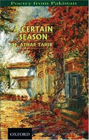 Cover of: A Certain Season: A Selection of Poems (Poetry from Pakistan)