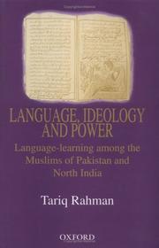 Cover of: Language, ideology and power by Tariq Rahman, Tariq Rahman