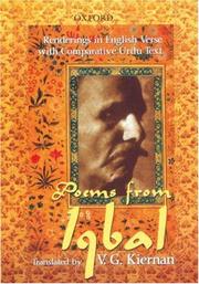 Cover of: Poems from Iqbal: renderings in English verse with comparative Urdu text