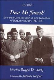 Cover of: 'Dear Mr. Jinnah': Selected Correspondence and Speeches of Liaquat Ali Khan, 1937 - 1947