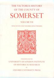 Cover of: A History of the County of Somerset by R.W. Dunning