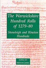 Cover of: The Warwickshire Hundred Rolls of 1279-80: Stoneleigh and Kineton Hundreds