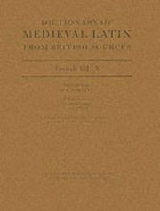 Cover of: Dictionary of Medieval Latin from British Sources: Fascicule VII | David Howlett