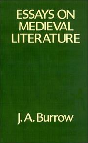 Cover of: Essays on medieval literature