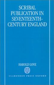 Cover of: Scribal publication in seventeenth-century England by Love, Harold