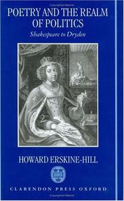 Cover of: Poetry and the realm of politics by Howard Erskine-Hill