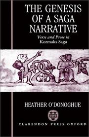 Cover of: The genesis of a saga narrative: verse and prose in Kormaks saga