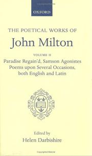 Cover of: The poetical works of John Milton by John Milton