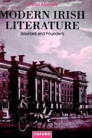 Cover of: Modern Irish literature: sources and founders