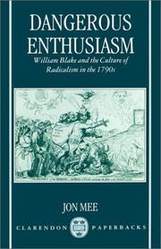 Cover of: Dangerous enthusiasm by Jon Mee