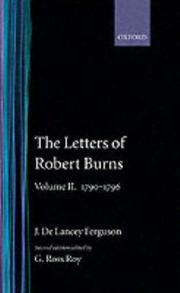 Cover of: The Letters of Robert Burns: Volume II: 1790-1796 (Letters of Robert Burns)