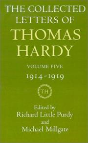 Cover of: The Collected Letters of Thomas Hardy: Volume 5: 1914-1919 (Collected Letters of Thomas Hardy)