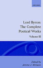 Cover of: The Complete Poetical Works, Volume 3 (Oxford English Texts)