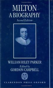 Cover of: Milton by William Riley Parker, Gordon Campbell