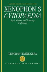 Cover of: Xenophon's Cyropaedia: style, genre, and literary technique