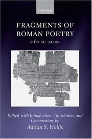 Cover of: Fragments of Roman Poetry c.60 BC-AD 20 by Adrian S. Hollis