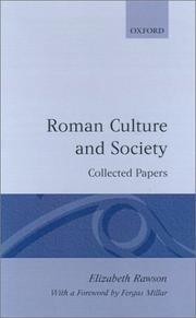 Cover of: Roman culture and society: collected papers