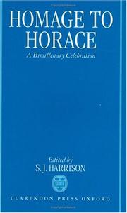 Cover of: Homage to Horace: A Bimillenary Celebration