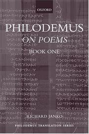 Cover of: Philodemus: On Poems Book One (Philodemus, Aesthetic Works.)