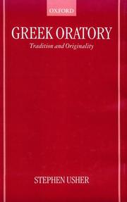 Cover of: Greek oratory: tradition and originality